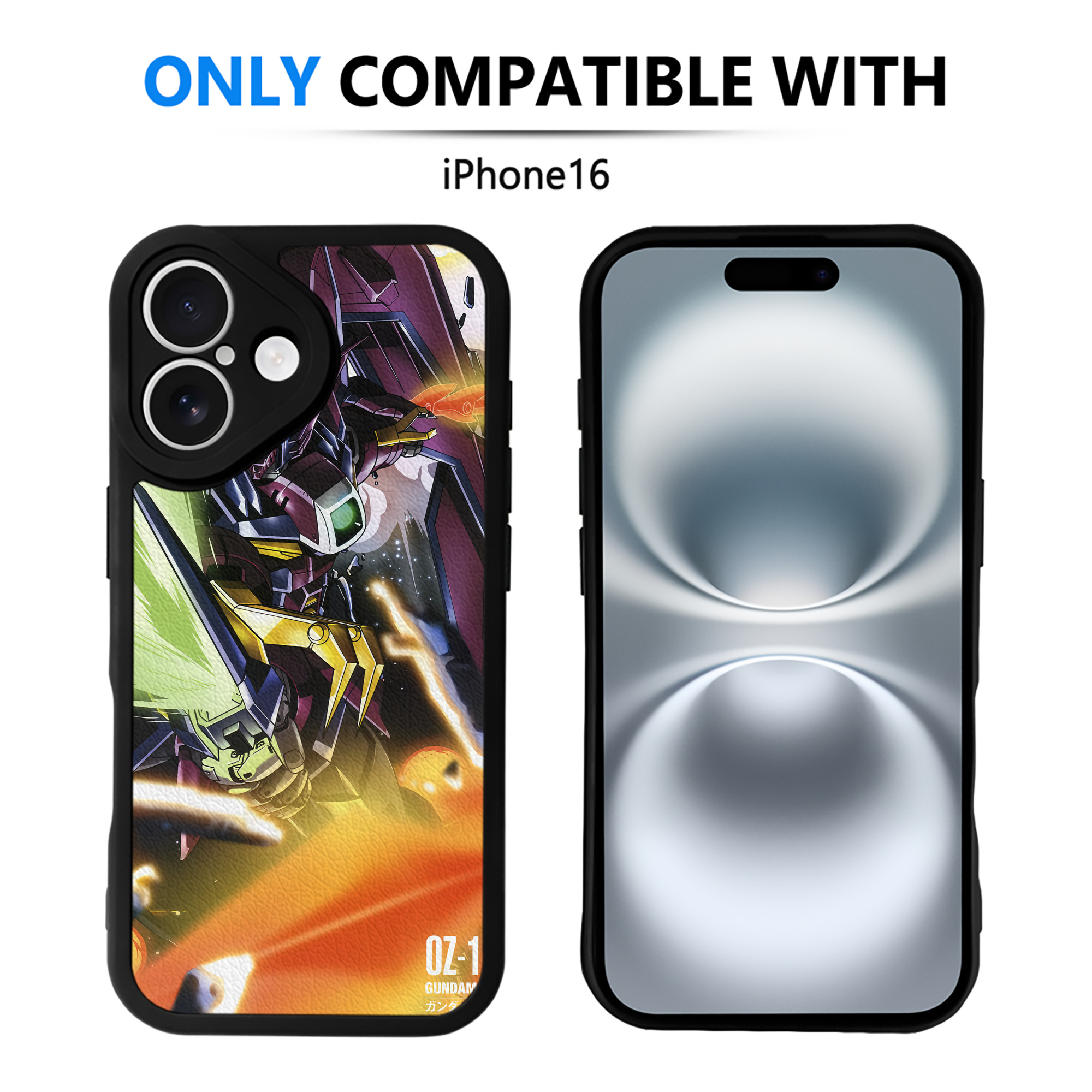（画像用） 機動戦士ガンダム Mobile Suit Gundam 【iPhone 16シリーズ対応】シリコンスマホケース（レザー調） 材質：シリコン